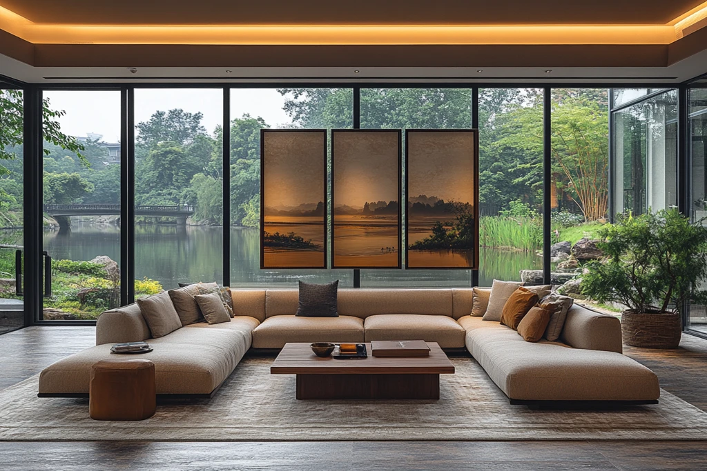 江景艺术与绿意