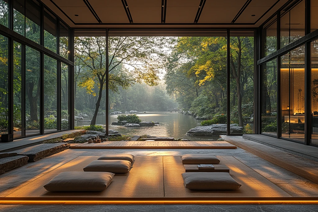 江景艺术与绿意