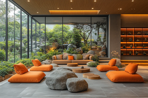 江景艺术与绿意