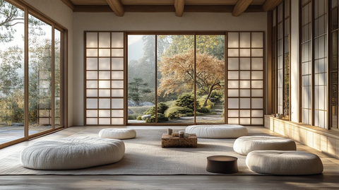 白墙木椅高顶客厅