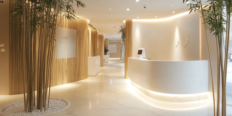 白色竹木医疗空间