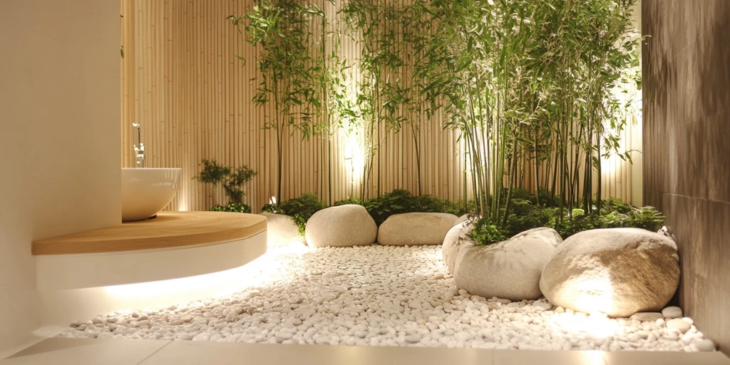 白色竹木医疗空间