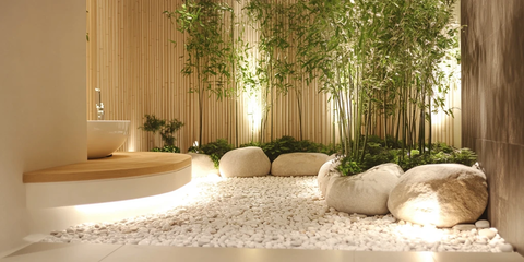 白色竹木医疗空间