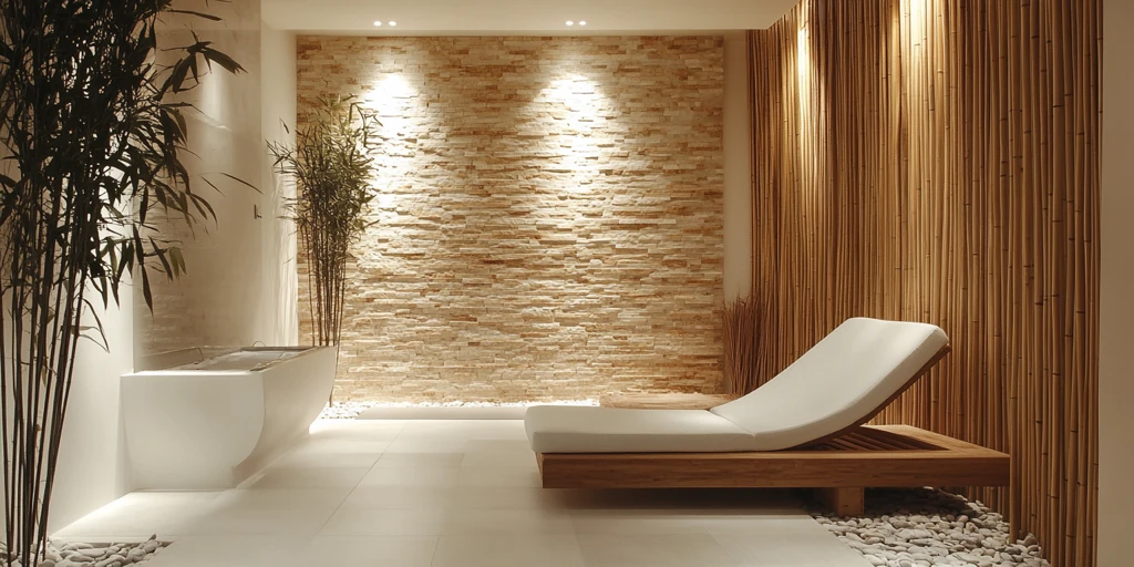 白色竹木医疗空间