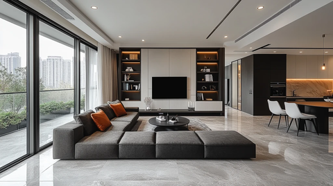 黑白灰简约客厅