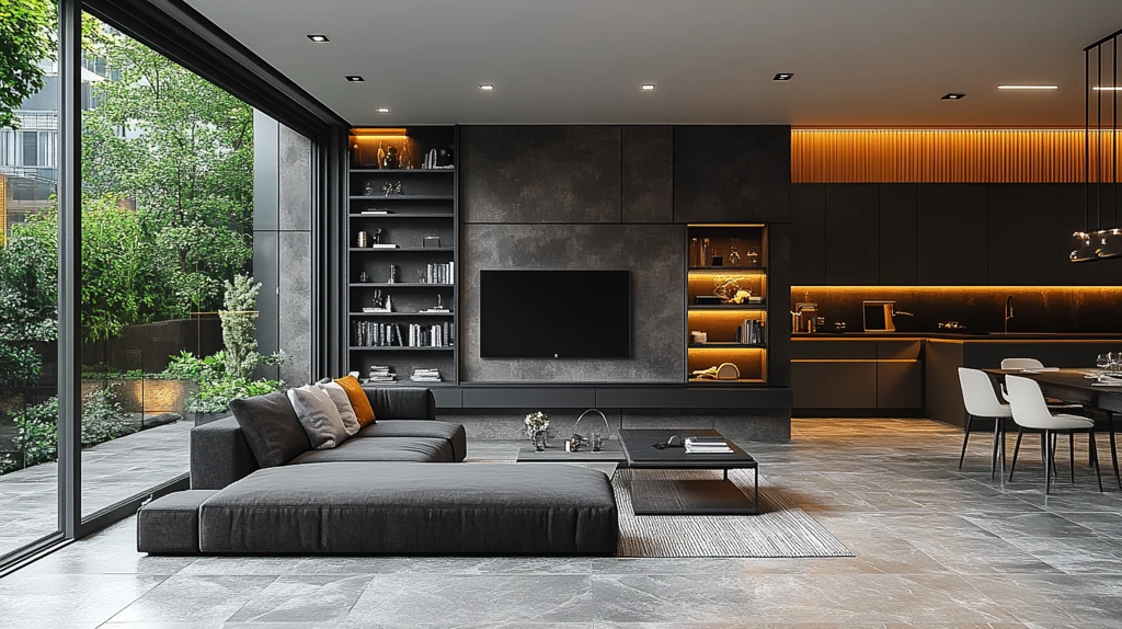 黑白灰简约客厅