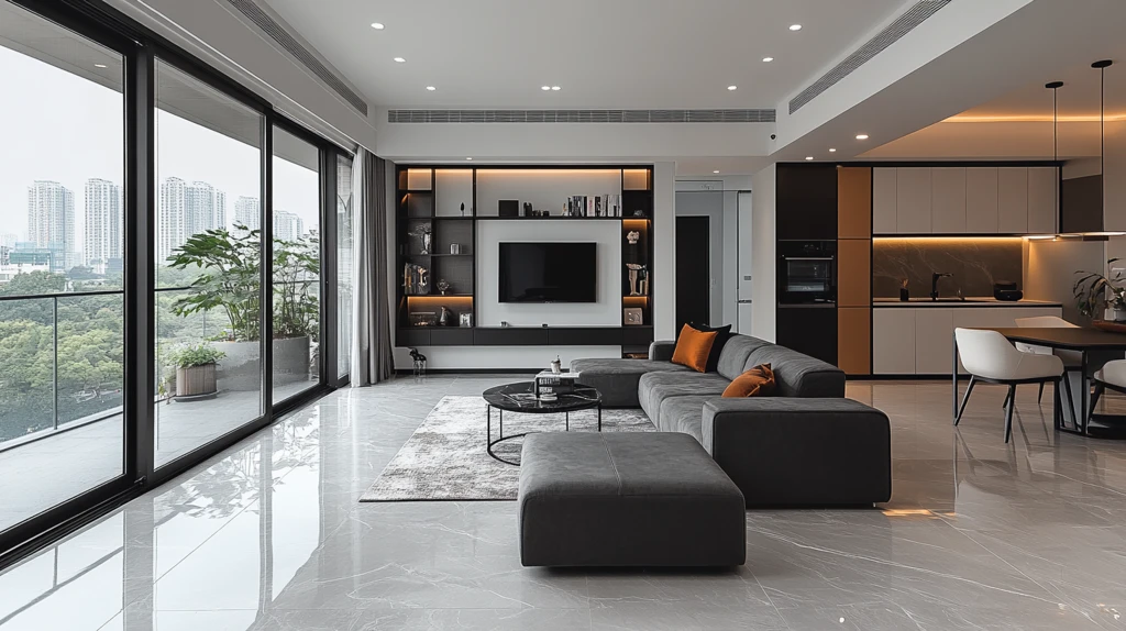 黑白灰简约客厅