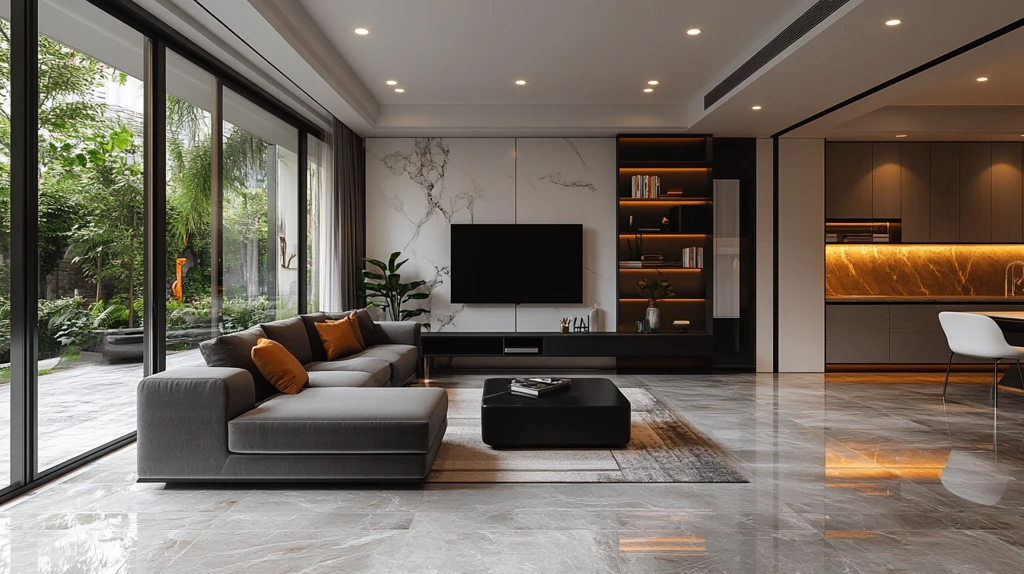 黑白灰简约客厅