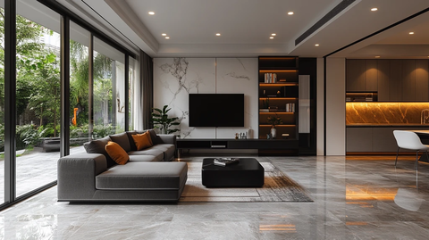 黑白灰简约客厅