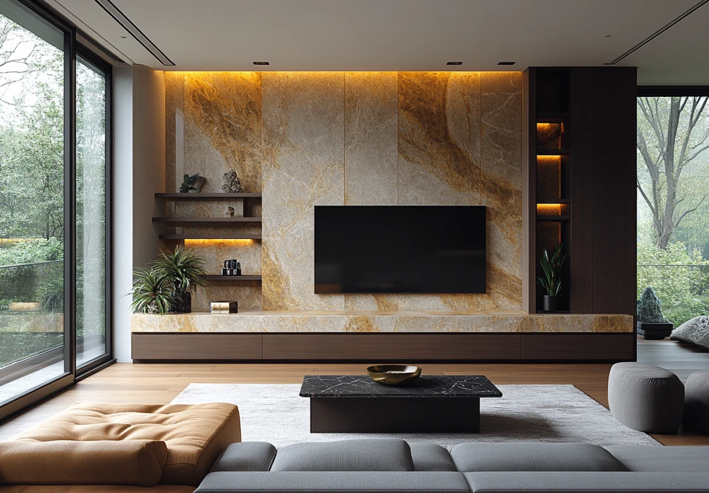 木纹墙电视背景墙