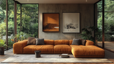 棕色沙发公寓内饰