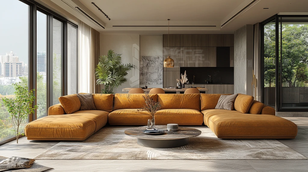 棕色沙发公寓内饰