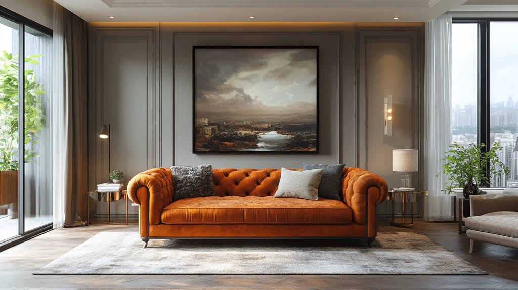 棕色沙发公寓内饰