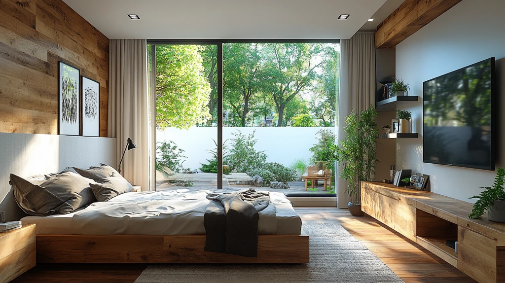 主卧工作台嵌入电视