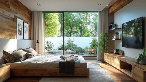 主卧工作台嵌入电视