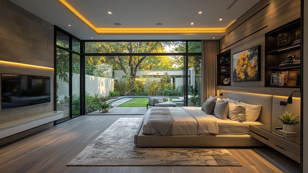 主卧工作台嵌入电视