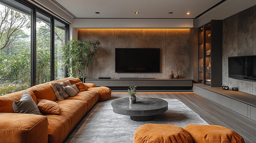 电视柜不锈钢元素