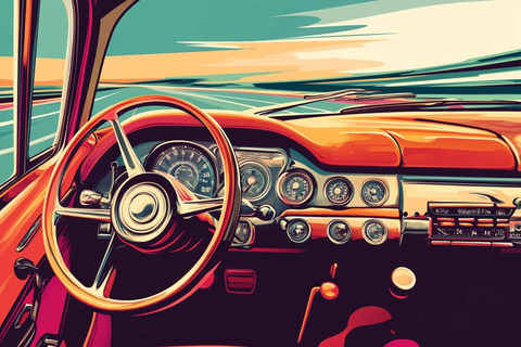 复古车插画