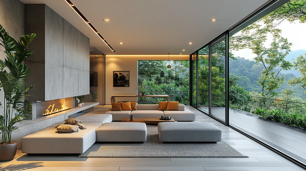 极简客厅自然光