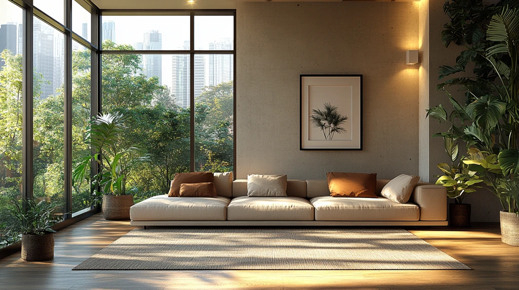 极简客厅自然光