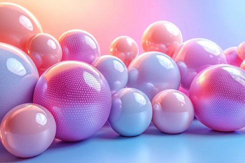 彩色玻璃球组合