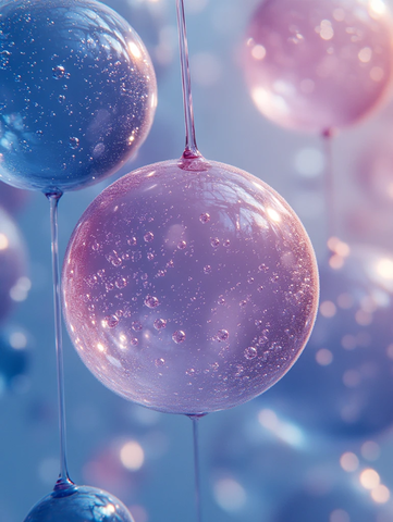 蓝紫渐变气泡