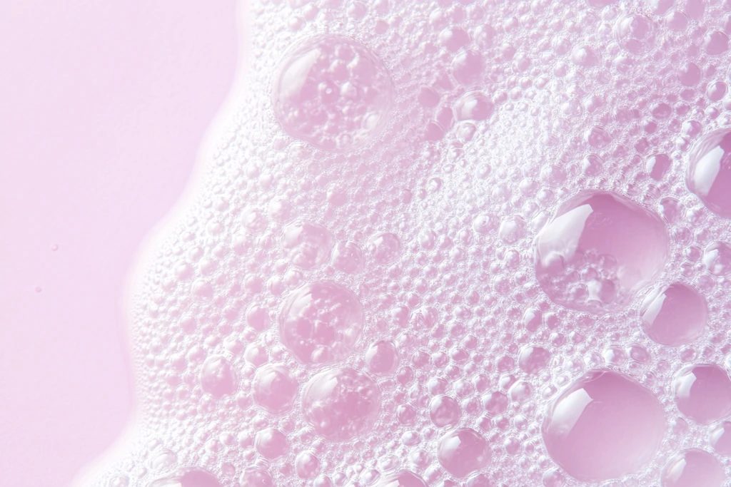 气泡与粉紫背景