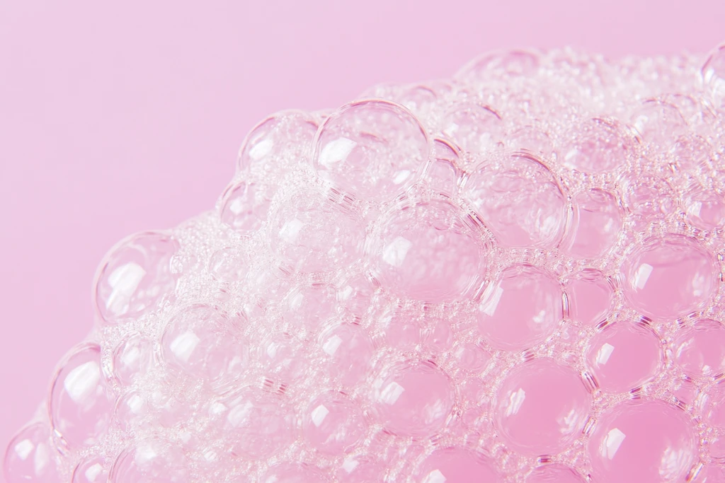 气泡与粉紫背景