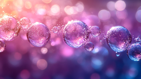 泡泡紫蓝渐变背景