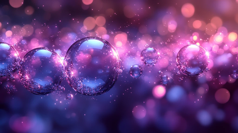 泡泡紫蓝渐变背景