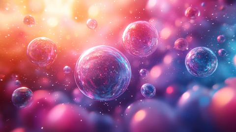 红蓝绿泡泡背景