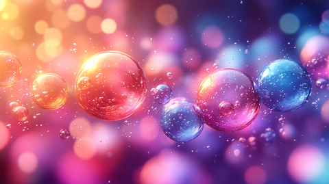 红蓝绿泡泡背景