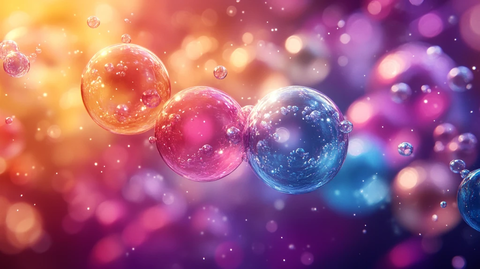 红蓝绿泡泡背景