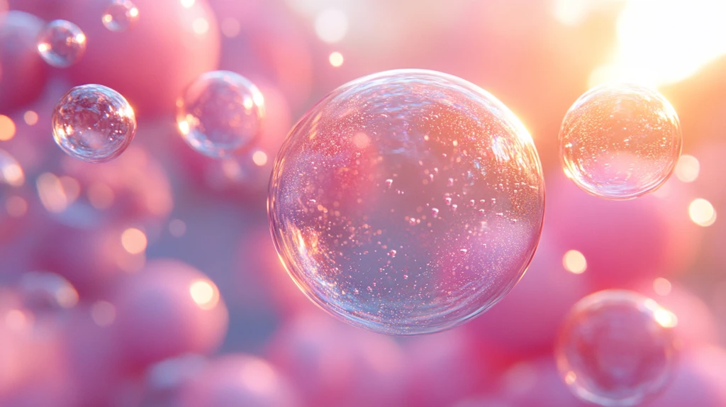 粉色泡泡抽象设计