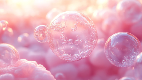 粉色泡泡抽象设计