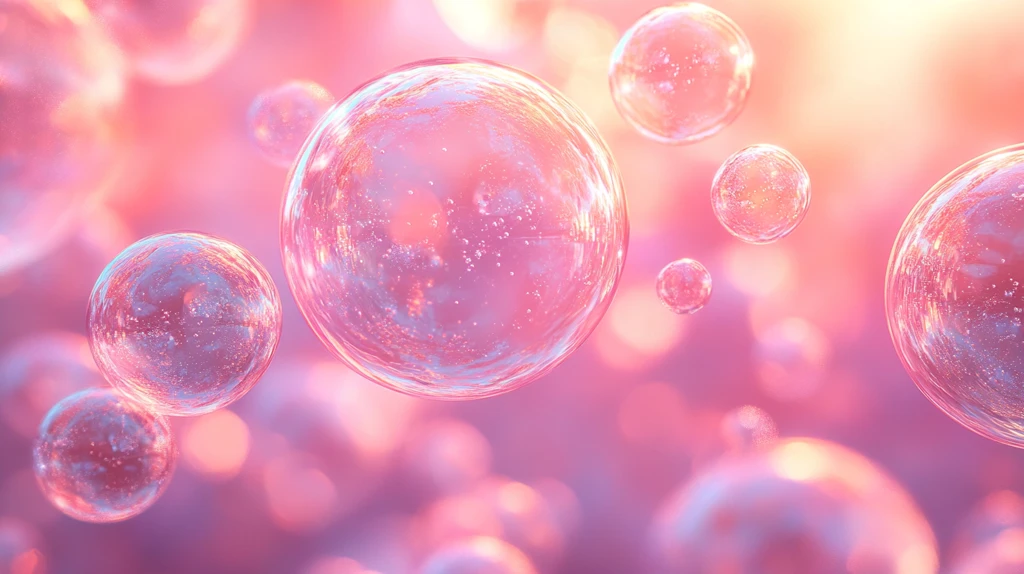 粉色泡泡抽象设计