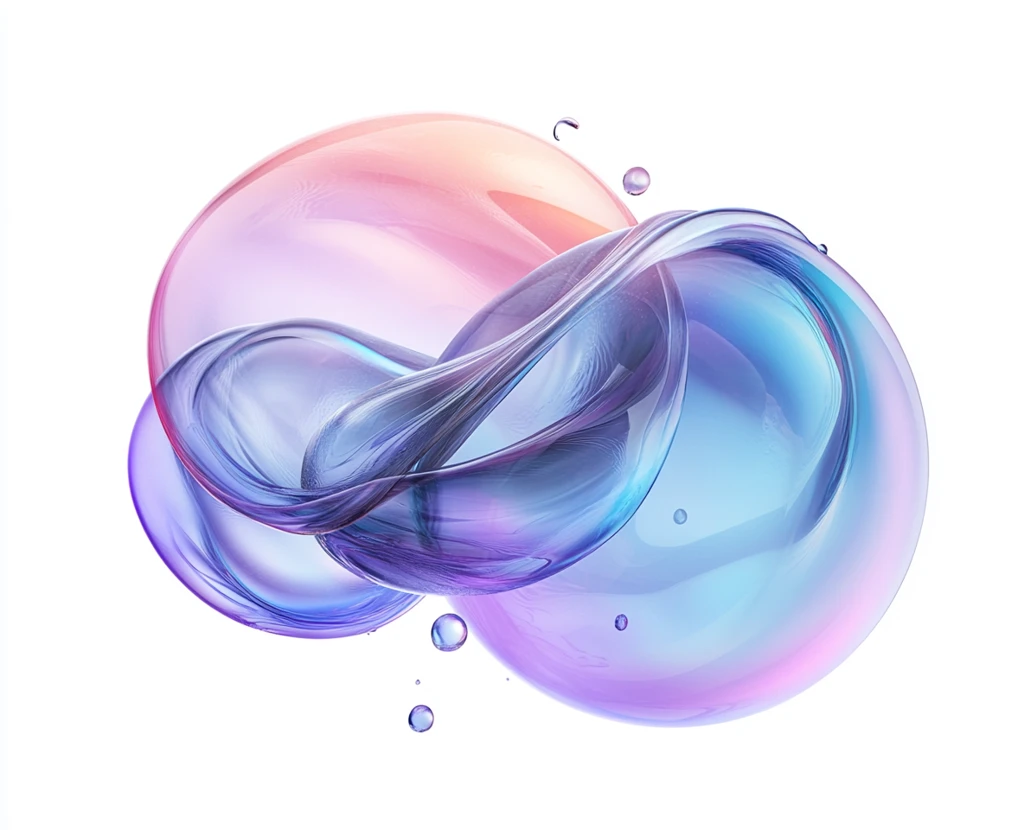 三色气泡融合体