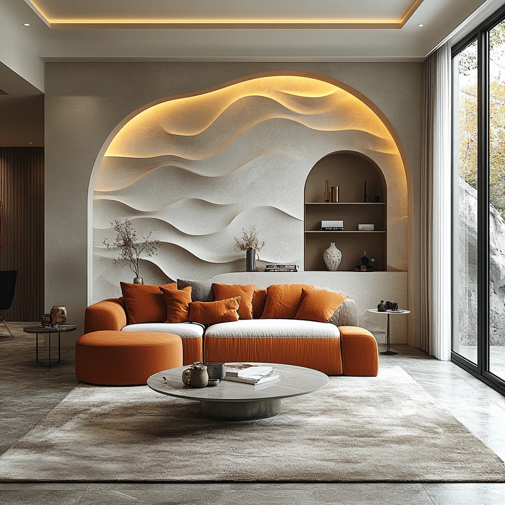 波浪客厅设计元素