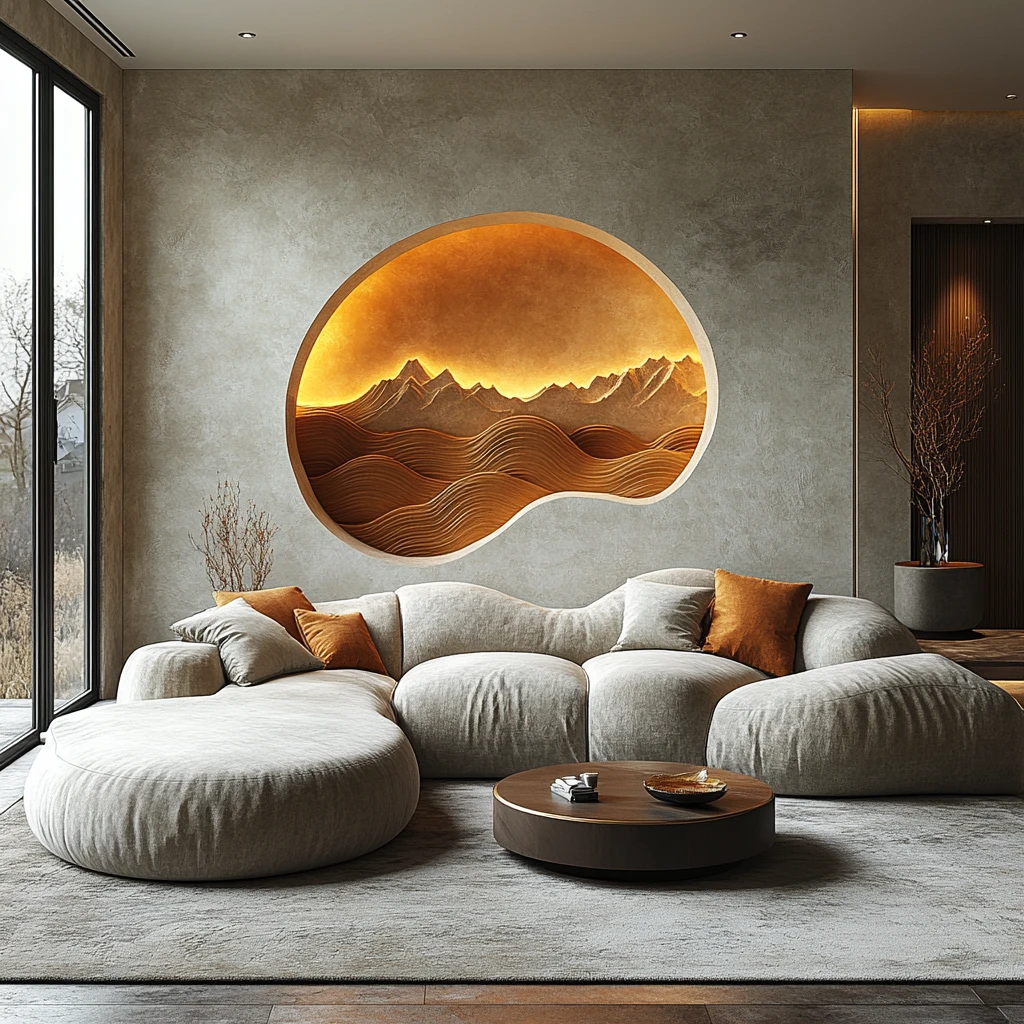 波浪客厅设计元素