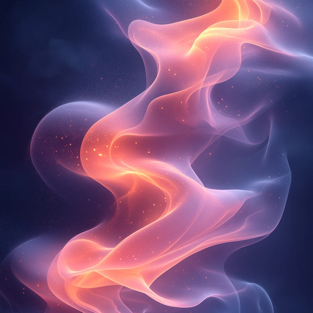 粉蓝渐变上升线条