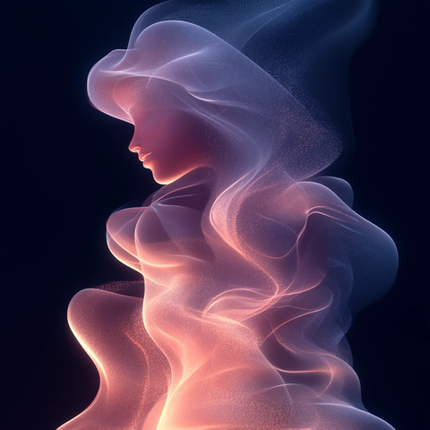 粉蓝渐变上升线条