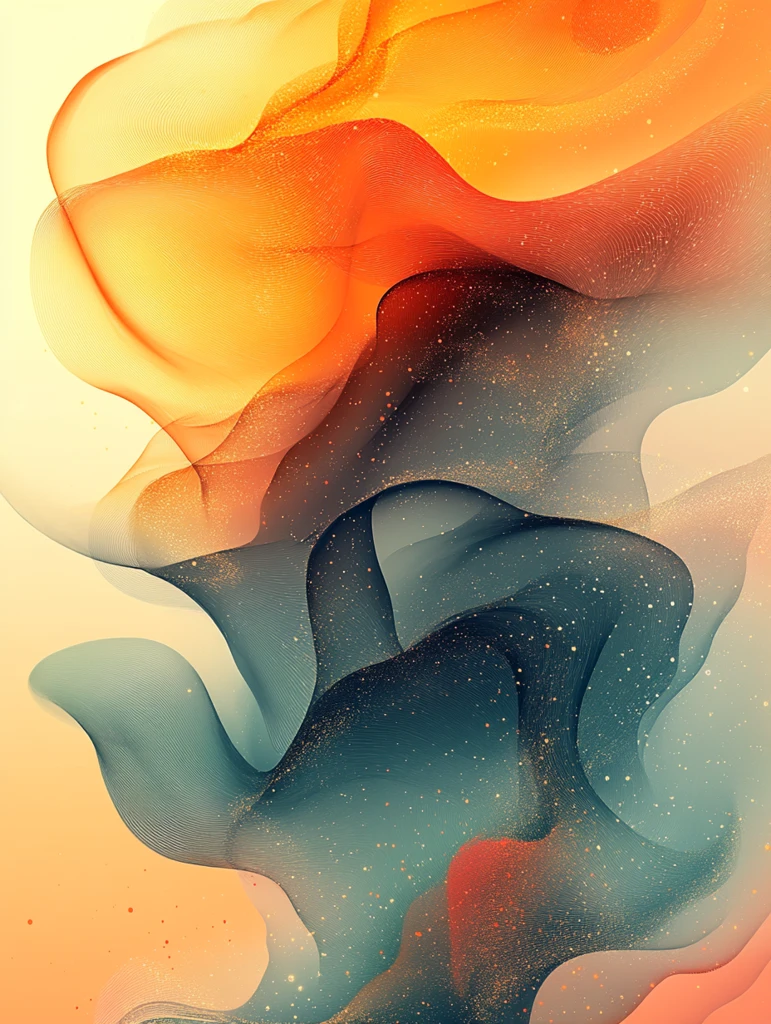 橙黄渐变几何背景