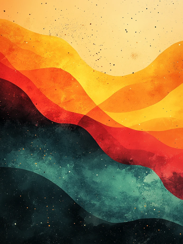 橙黄渐变几何背景