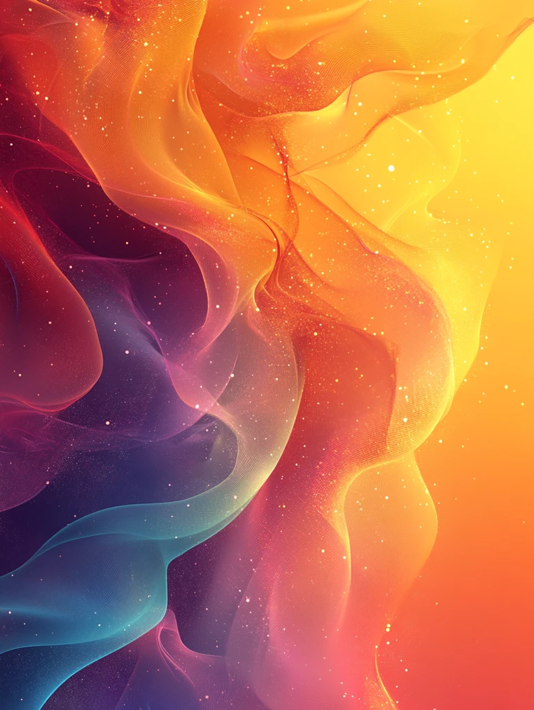 橙黄渐变几何背景