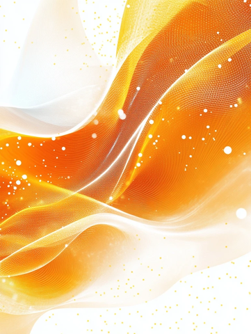白黄橙波浪线条