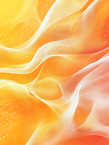 白黄橙波浪线条