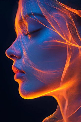 蓝色透明几何形