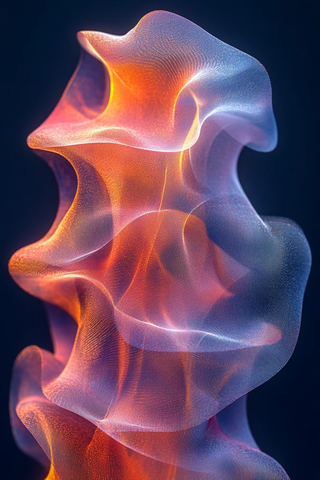 蓝色透明几何形