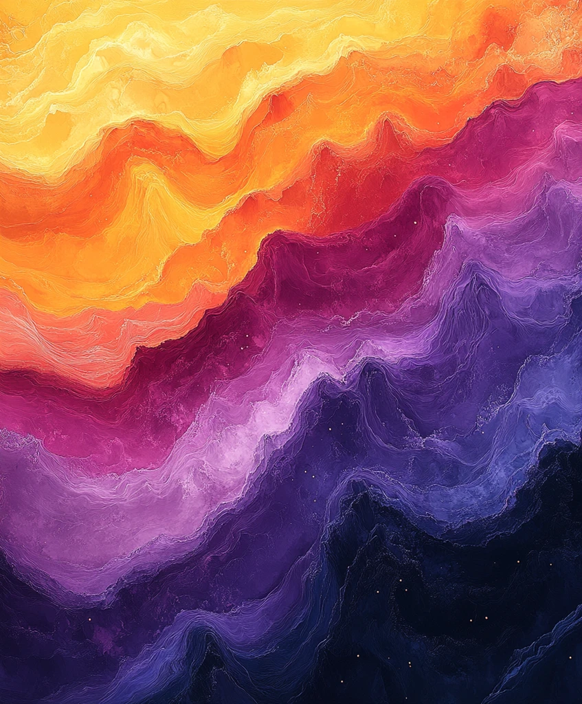 波纹紫黄数码风