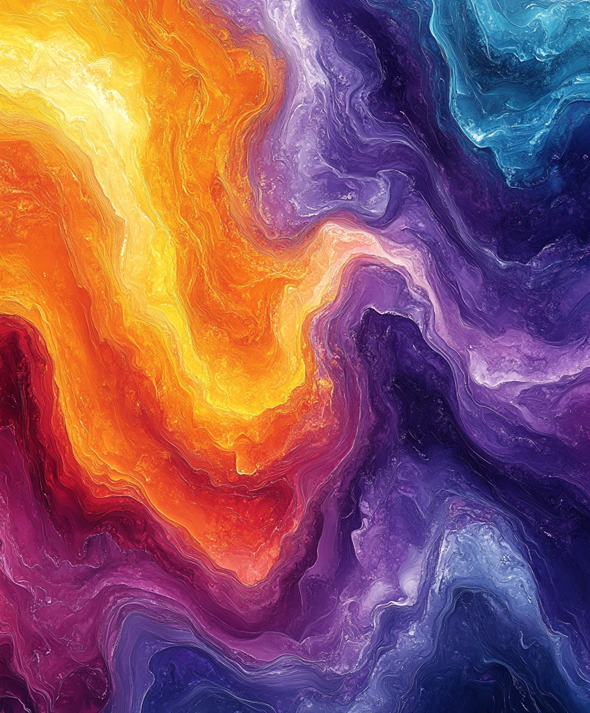 波纹紫黄数码风